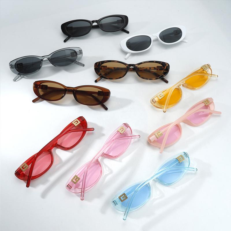New 10pcs Ladies Small Oval Sunglasses UV Protection Retro Casual Vacation Eyewear Unisex Fashion Suneyeglass