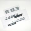 3D ABS Chrom Auto Buchstaben Logo E53 Kotflügel TURBO 4MATIC Emblem Plakette Hinten Stern AMG Aufkleber Für Mercedes Benz AMG E53 W213 W212