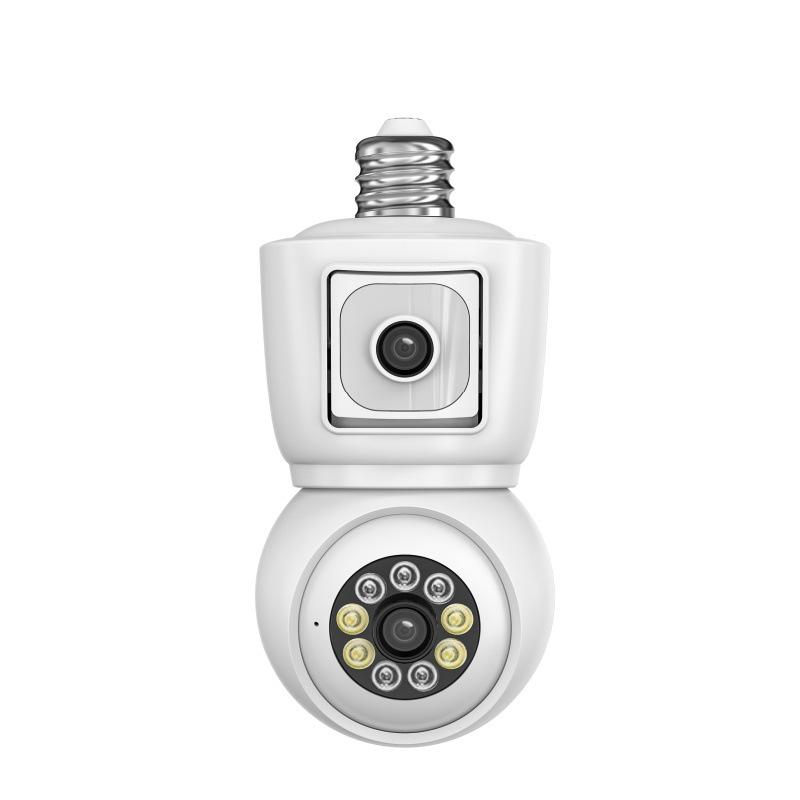E27 Dual Lens Night Vision HD WiFi Camera with Full Color & Dual View