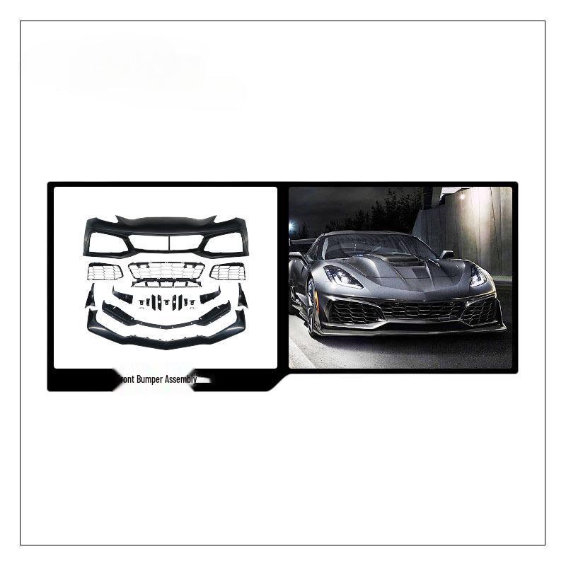 Compatible with 2014-2019 Corvette C7 ZR1, Classic Front Bumper, and Rear Louvers.