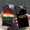 Kurdistan Flag Glass Mobile Phone Case for Samsung Galaxy A56 55 54 53 52 51 36 35 34 23 16 15 5G Colorful Cover