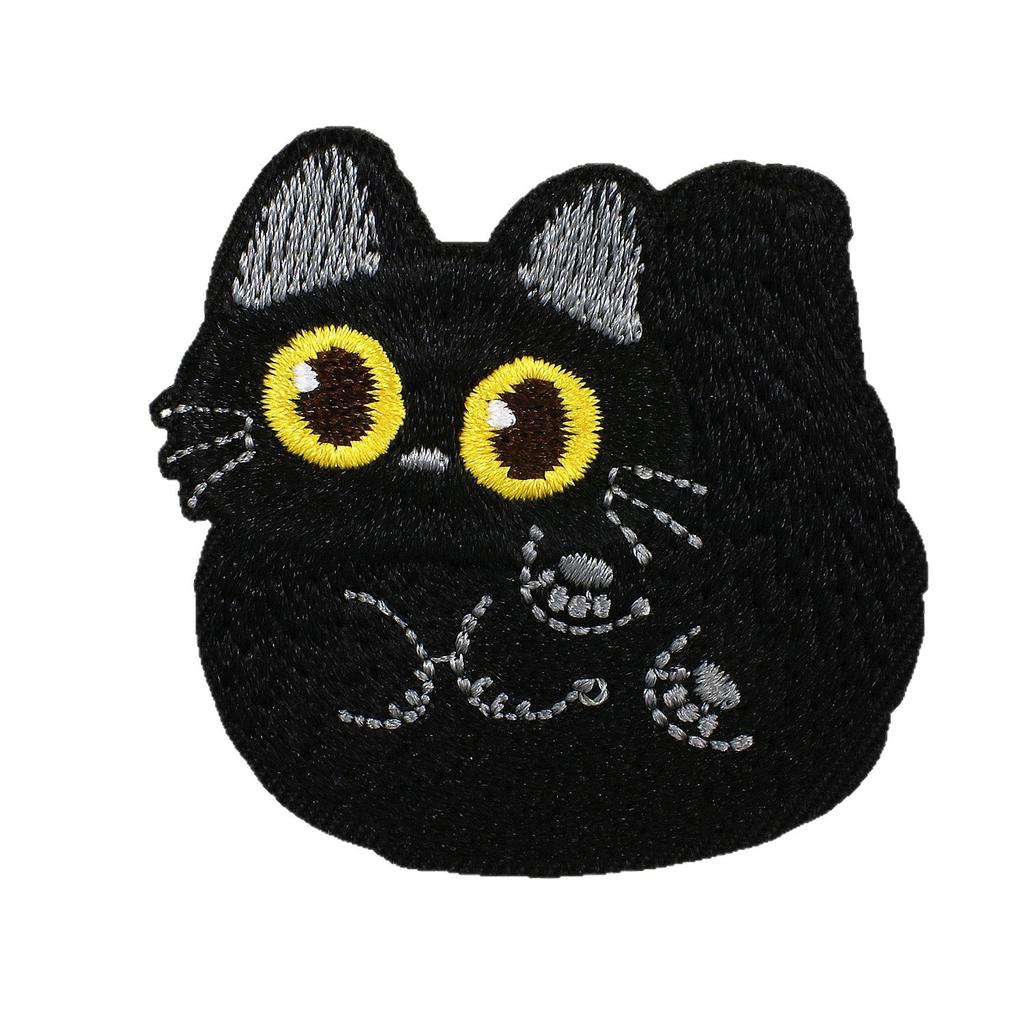 Cartoon Cat Embroidery Cloth Sticker Bow Kitten Computer Embroidery Label Heat Transfer Clothes Decoration Patch Sticker