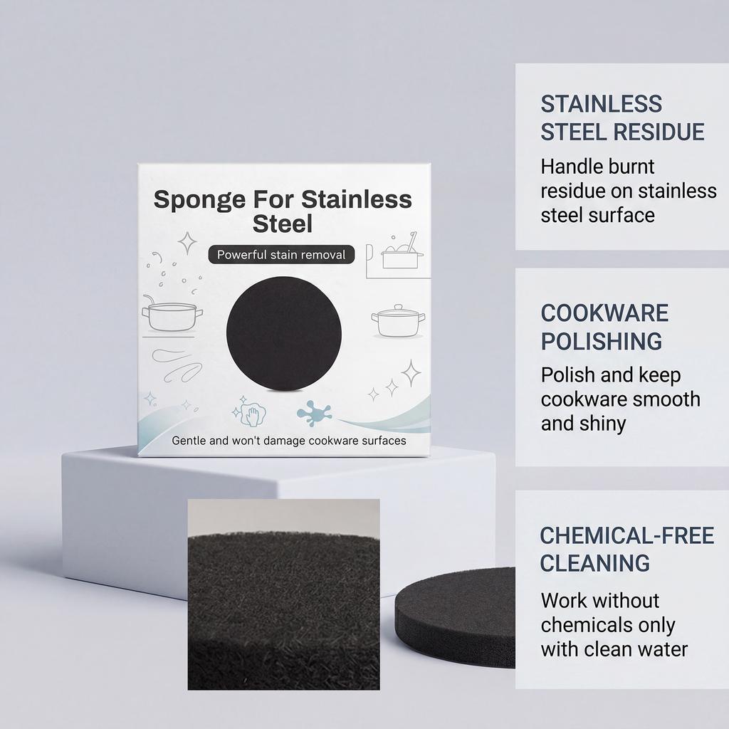 Multifunctional stainless steel cleaning sponge kitchen cleaning supplies suitable for all kinds of pots and pans to gently wipe surface stains 1pc