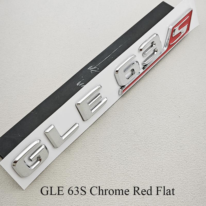 AAYY1 3D ABS Car Trunk Letters Emblem Badge GLE 63 GLE63S For W166 W167 Auto Rear Decal Sticker Gloss Black Chrome Accessories