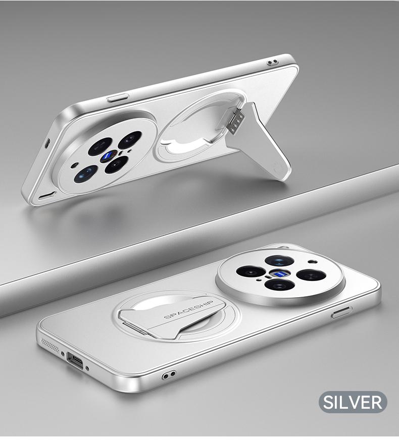 

For Vivo X300 and Vivo X300 Pro Case Magnetic Suction Metallic Colors Spacecraft Style Kickstand Soft Plating Cover Shell Not vivo X300 Pro