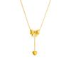 316L Stainless Steel New Fashion Fine Jewelry Sweetheart Girls Set Bowknot Heart Tassels Charm Choker Necklace Earring For Women