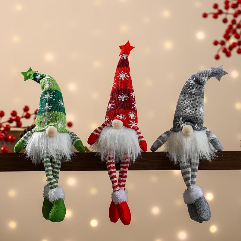 Light-Up Faceless Old Man Star Hat Christmas Ornaments