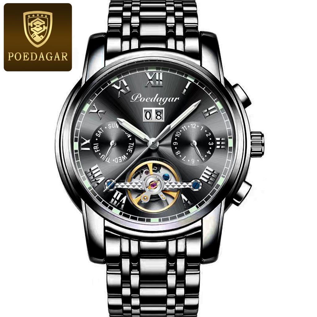 Men'S Mechanical Watch Waterproof Luminous Multi-Function Watch
