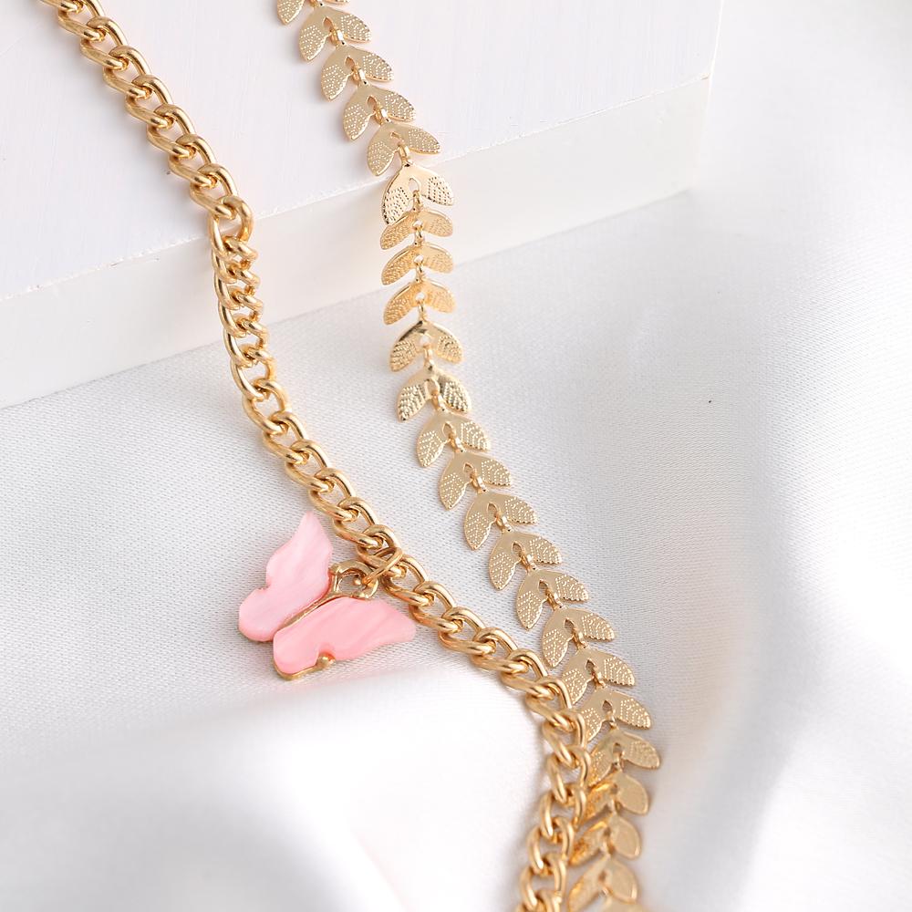 Retro and Exaggerated New Multi-layer Butterfly Anklet Double-layer Anklet Fashion Trend Girl Multi-layer Anklet Temperament Bracelet