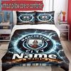 3pcs Duvet Cover Set (1*Duvet Cover + 2*Pillowcase, Without Core), Custom Name Manchester City FC Pattern Bedding Set, Home Bedroom Decor Gift