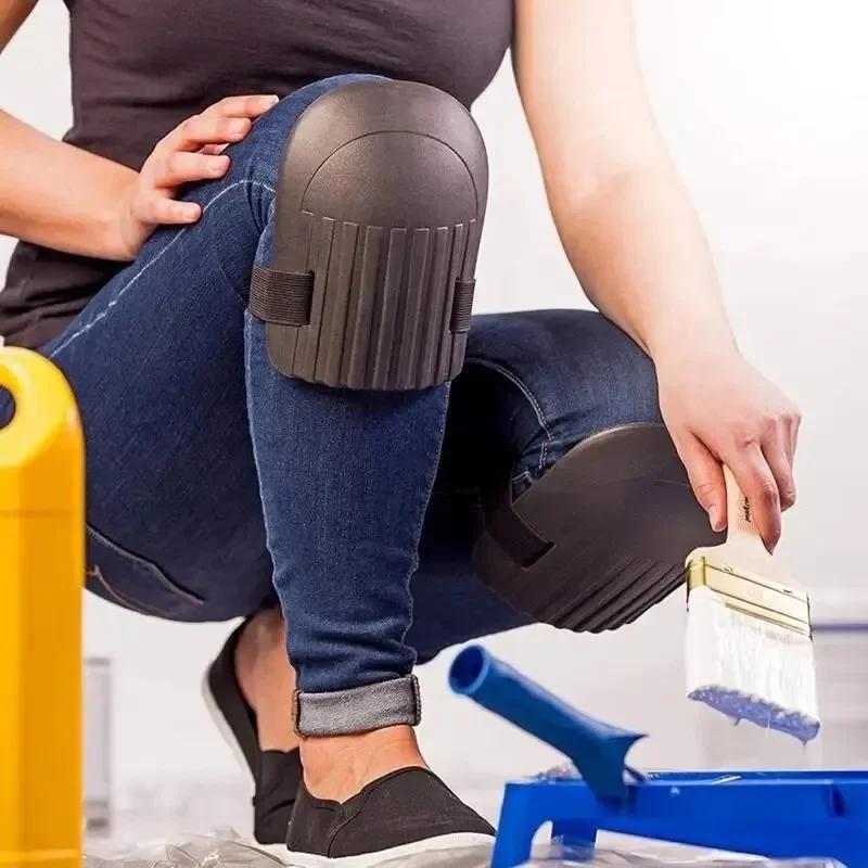 Non-Toxic 1Pair Knee Protection Pad Tile Mud Workers Knee Paste Floor Brick Artifacts Moisture Thickening Brick Garden Manual Work Tools