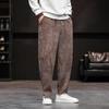 2024 Retro Corduroy Men's Wide-Leg Casual Pants, Plus Size, Loose Fit, All-Season