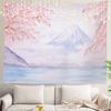 White Winter Snow Wall Tapestry, Colorful Three Wall Hanging Large Tapestry Decoration Polyester Fiber White Hem Around for Dorm