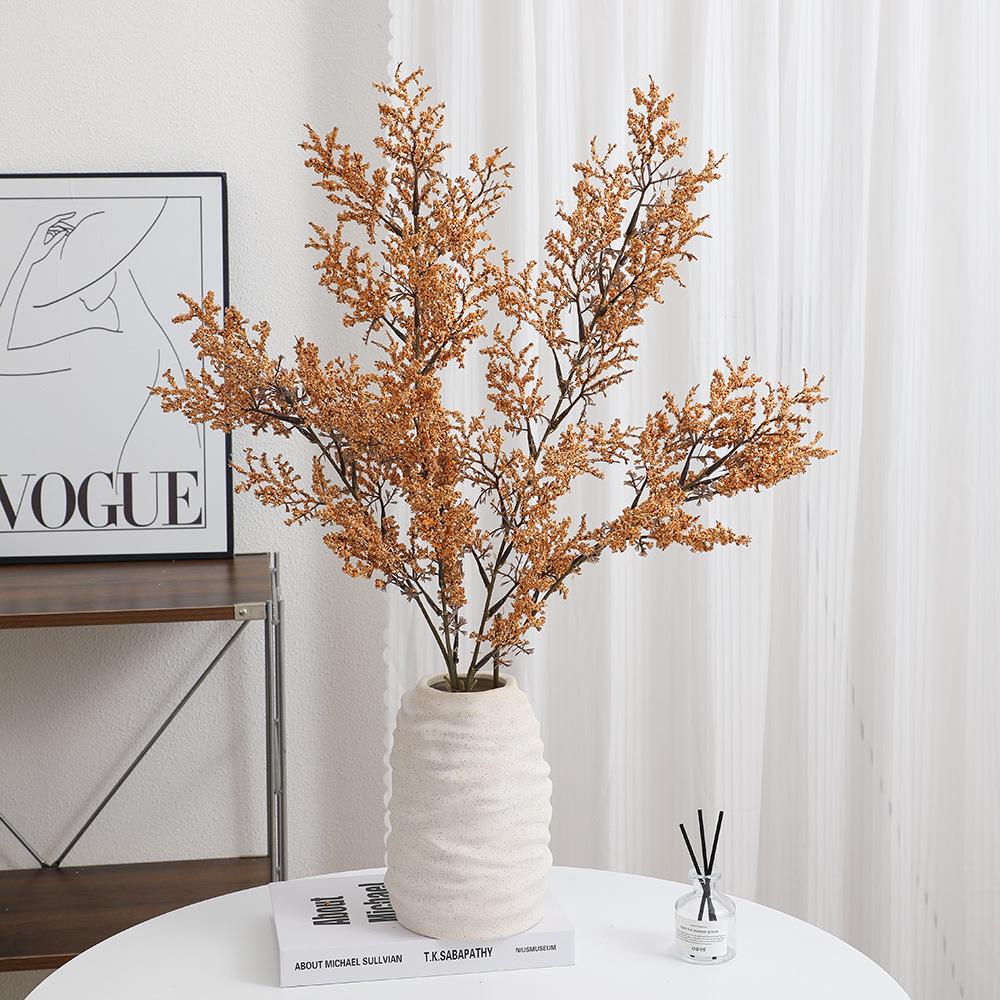 Wabi-Sabi Style Frosted Green Plants: High-End Artificial Flowers for Artful Arrangement & Photography Props