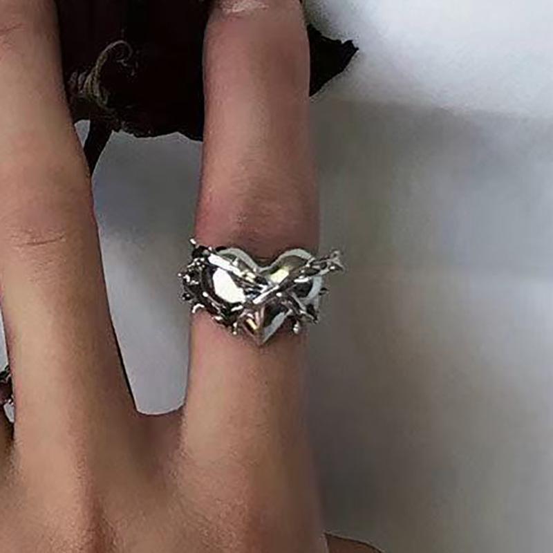 

LATS Copper Color Creative Irregular Floral Pearl Rings Set for Women Geometric Metal Wave Opening Ring 2022 Fashion Jewerly