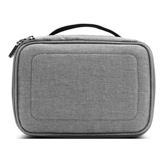 

Large Size Single Deck Box Travel Bag Organizer Type Polyester Fabric Electronic Organizer For Data Cable For Ipad Air