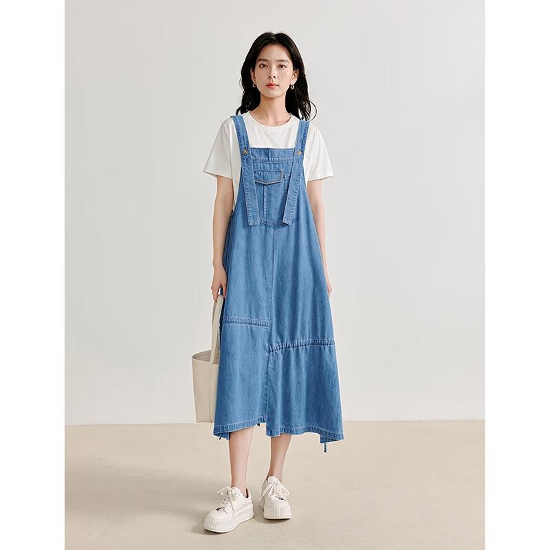 Inman Women's Lyocell Cotton Denim Overall Dress