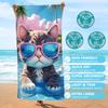 Entzückendes, katzenbedrucktes, hautfreundliches, schnell trocknendes, super saugfähiges, leichtes & dünnes, extragroßes Strandtuch!