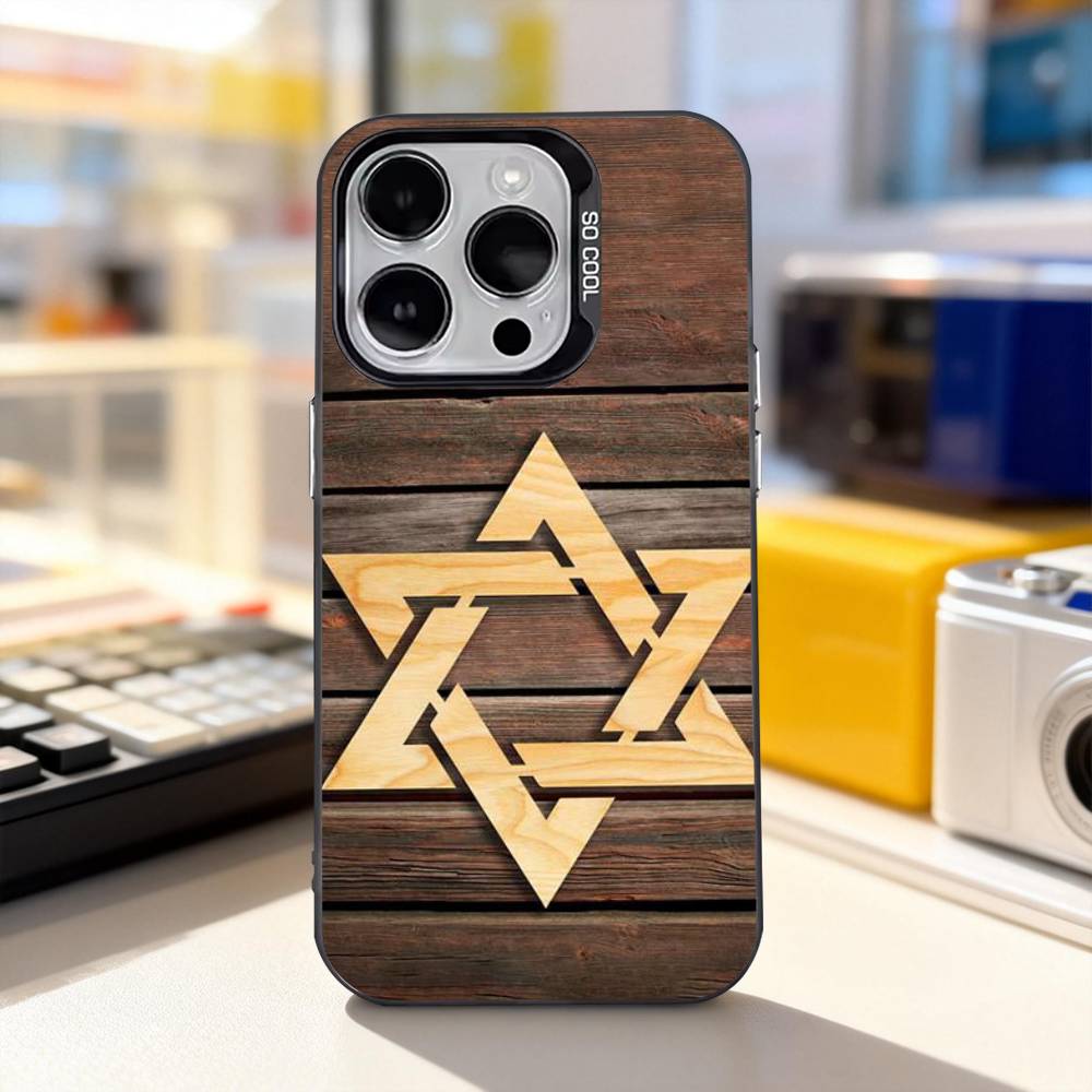 I-Israel Flag Emblem MAP For iPhone 17,16,15,14,13,12,11,Pro,Max,Plus,E,Air,Mini Anti Fall Black Matte Hard Bumper Phone Case