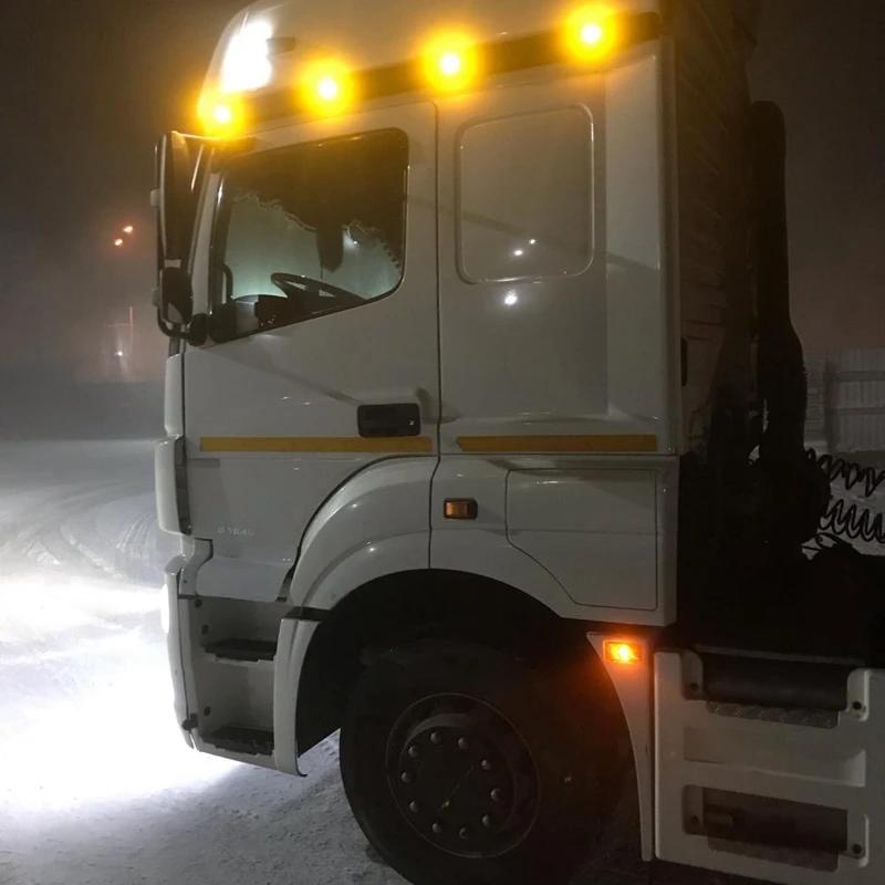 12V 24V Led Amber Warning Lights LED Light Semaphore Clearance Lamp Yellow White Red LED Side Marker Lamp For Trailer Trucks Car
