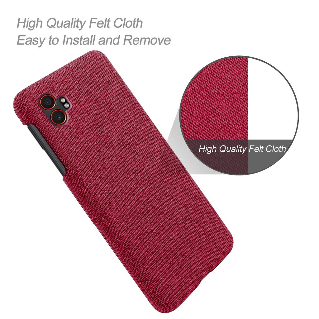 For Samsung Galaxy XCover7 Pro Phone Case Cloth Texture Anti-Scratch Protective PC Back Cover