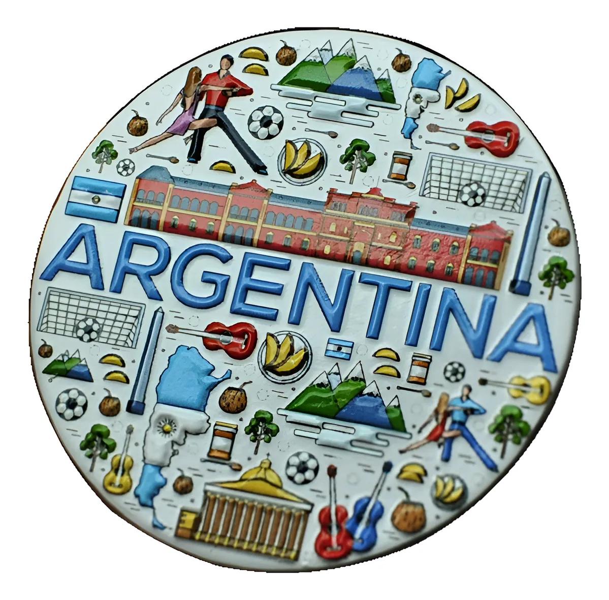 Imanes De Nevera 3d Pintados A Mano De Argentina, Recuerdos