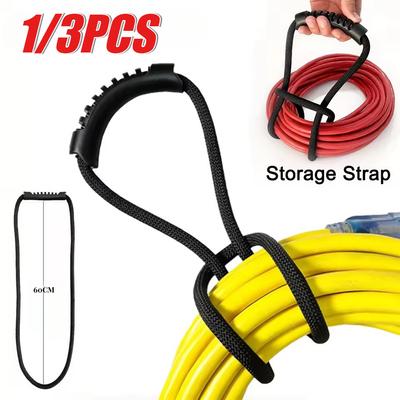 Correa de Almacenamiento Correa de Transporte de Cordón de Gancho y Bucle de Alta Resistencia, Percha y Organizador con Asa para Mangueras de Piscina Mangueras de Jardín Cables