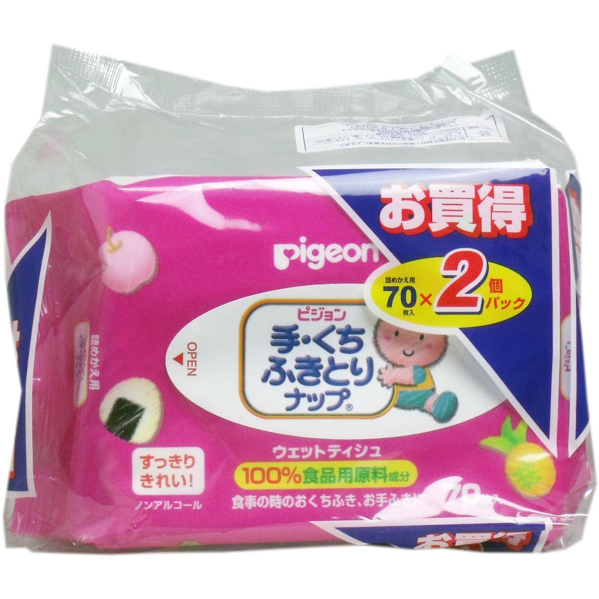 

Влажные салфетки Pigeon для рук и рта, сменный блок 70 шт. х 2 упаковки х 10 наборов