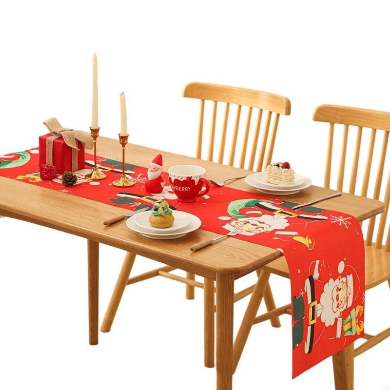 Holiday Dining Table Runner Christmas Party Decorations Wrinkle Fabric Easy Maintenance Tablecloth