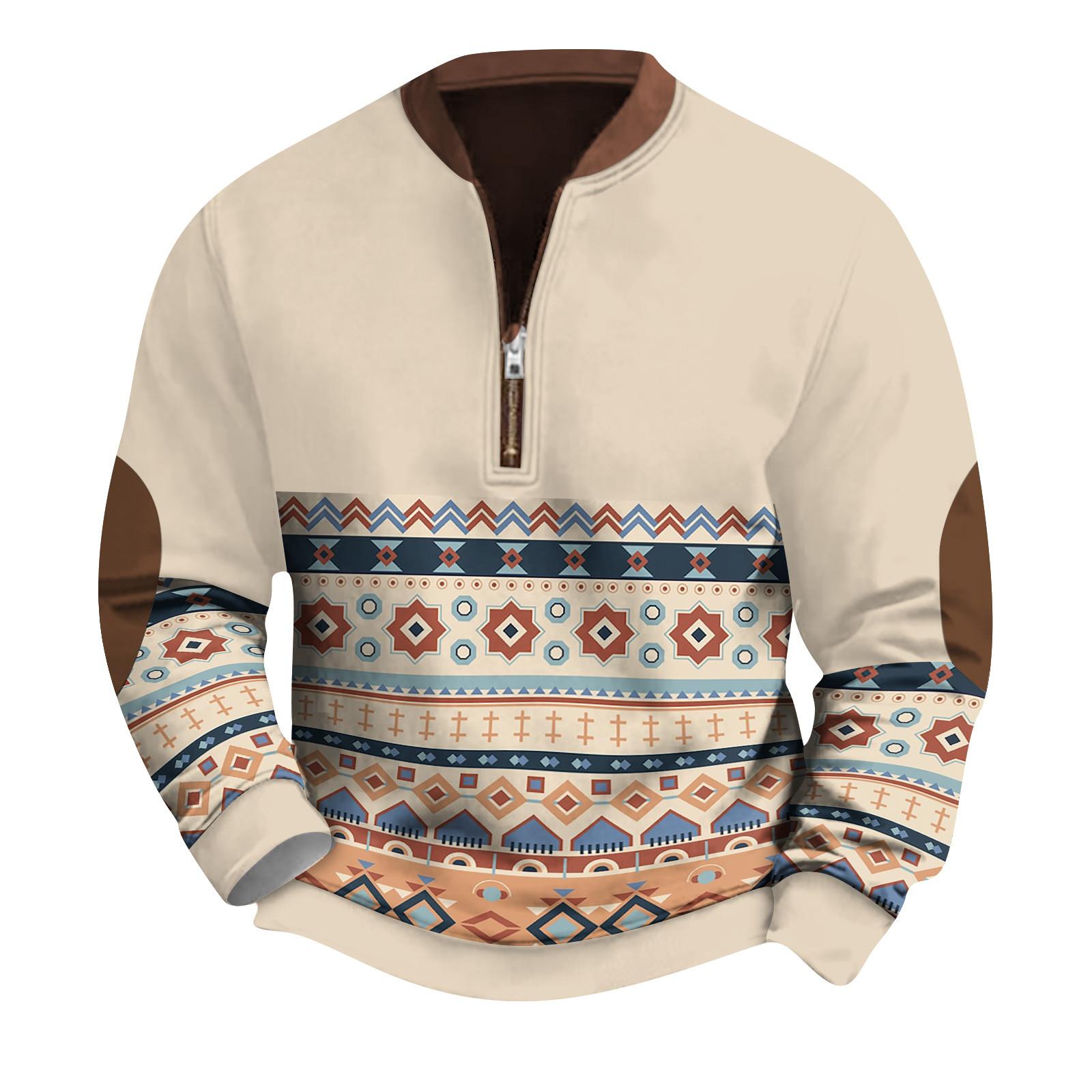 

Мужская повседневная толстовка в стиле ретро с градиентным принтом S хаки