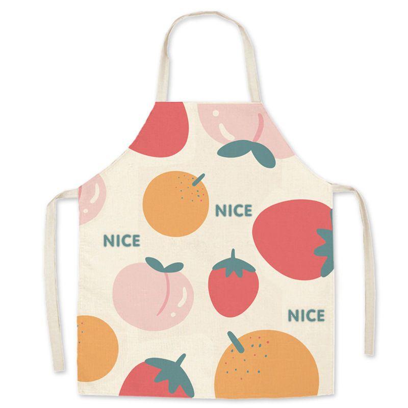 Ins Fashionable Fruit Strawberry Peach Sleeveless Circle Cute Halter Neck Parent-Child Apron Kitchen Household Dressing Bib