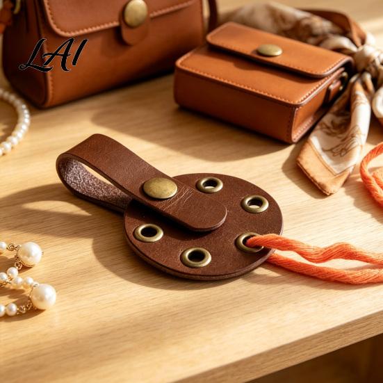 Knitting Accessories Faux Leather Yarn Divider 5 Holes Organizer Portable Guide Round Wool Splitter Separator Crocheting Tool