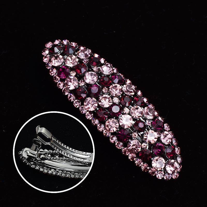 Crystal hairpin clip hairpin hairpin spring ponytail clip hair accessory headwear