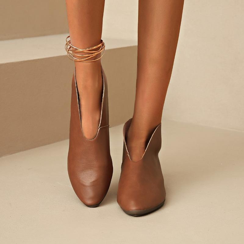 Fashion French Commuter Top Layer Soft Leather Showing Feet Small Pointed Toe and Naked Boots Versatile Comfort Flat Skinny Boots Women