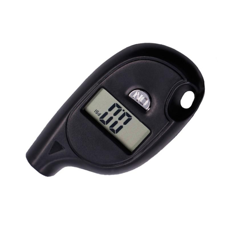 Digital Tire Pressure Gauge 4 Units LCD Tire Gauge for Cars Motorcycles Bikes High-precision Mini Keychain