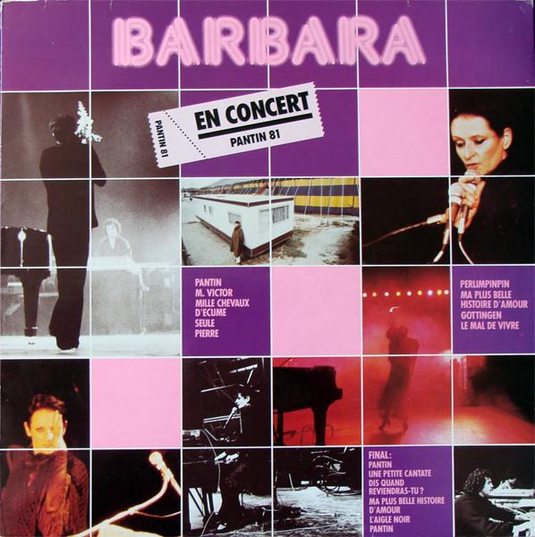 LP Record BARBARA  En Concert Pantin 81 8306051 POLYGRAM DISTR 1981 France Pop Used