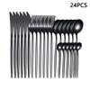 4/6/16/24pcs Home Portuguese Style Cutlery Set Restaurant Hotel Steak Knife Fork Spoon Dessert Spoon