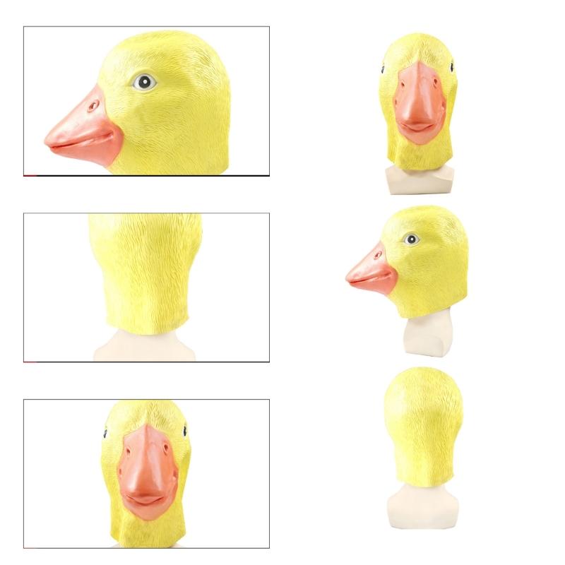Bequeme Latex-Enten-Cosplay-Maske Mehrzweck-Design Halloween-Accessoire Für Kostümpartys Und Themenveranstaltungen