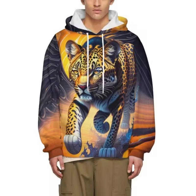 Hot Sale Tiger Print Hoodie Sweatshirts Men Women Fashion Casual Long Sleeve Pullover Print Harajuku Streetwear Hoodies