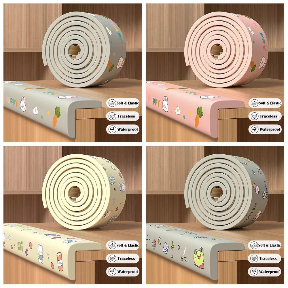 

Baby Safety Desk Edge Guard Strip 2m Foam Bumper Kids Wall Corner Protector Bedside Smile Frog-Grey