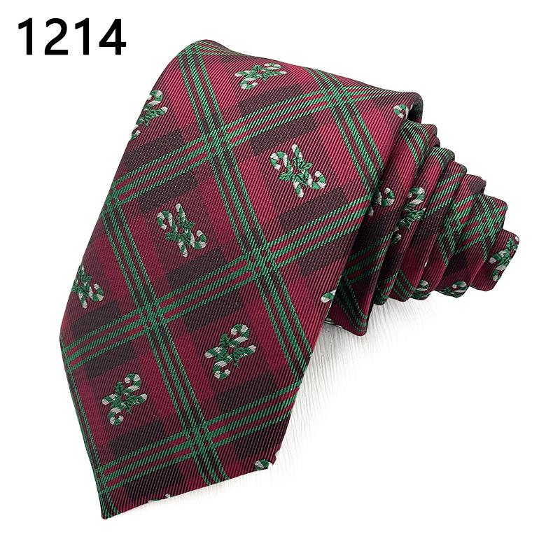 Luxury Men's Jacquard Christmas Tie - High-end Polyester Fashion