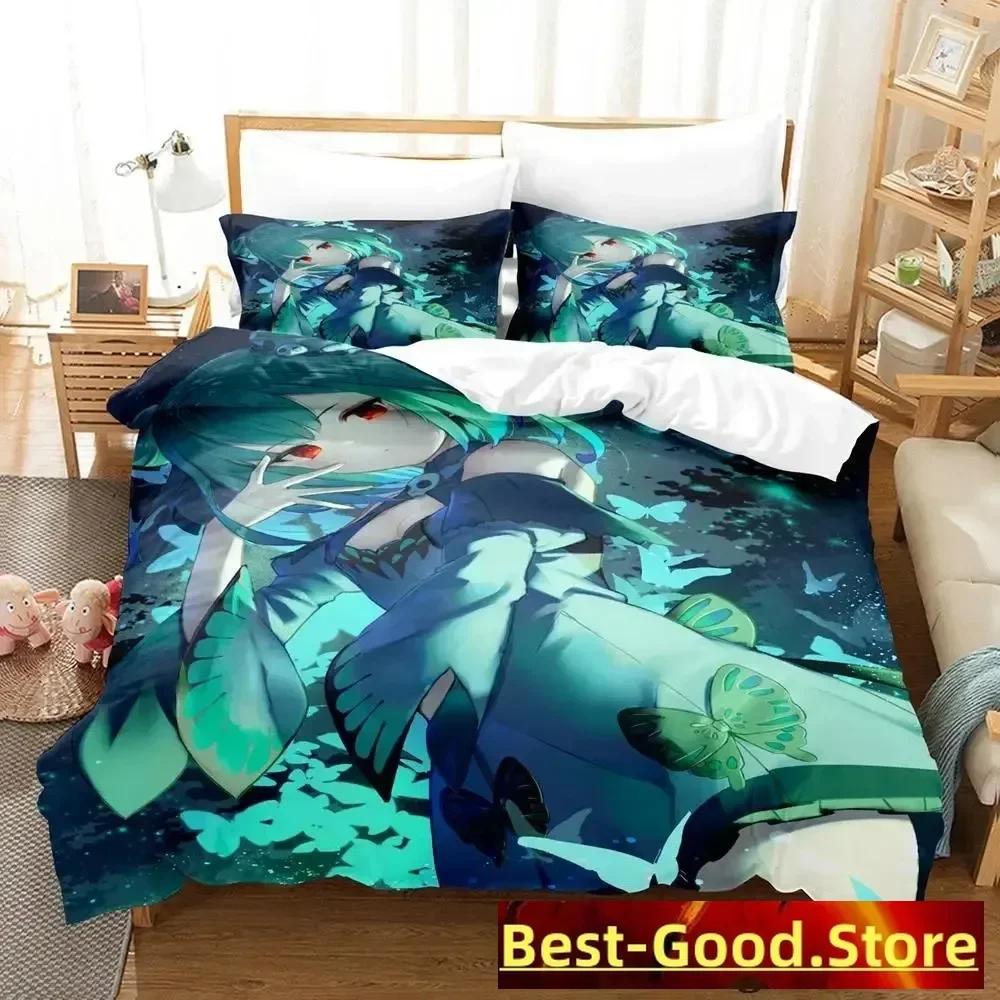 Vtuber Hololive Uruha Rushia Bedding Set Single Twin Full Queen King Size Bed Set Adult Kid Bedroom Duvetcover Sets Anime