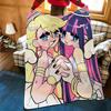 Anime P-Panty S-Stocking Throw Flannel Cozy Print Blanket, Portable, Durable Machine Washable Cute Cool