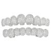 Exaggerated Eight-Tooth Gold Grillz with Copper Zirconia - Trendy European and American Hip Hop Accessory
