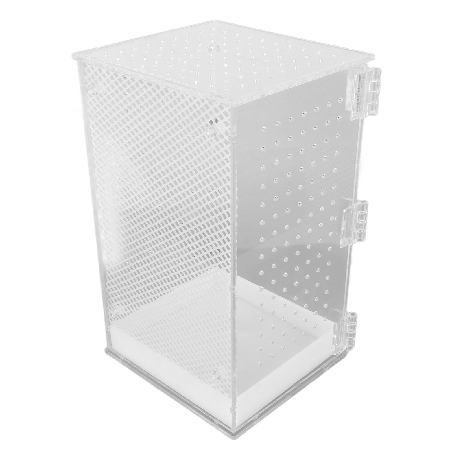 

Reptile Terrarium Tank Acrylic Highly Transparent Clear Habitat Tank for Leopard Gecko Snake Frog M