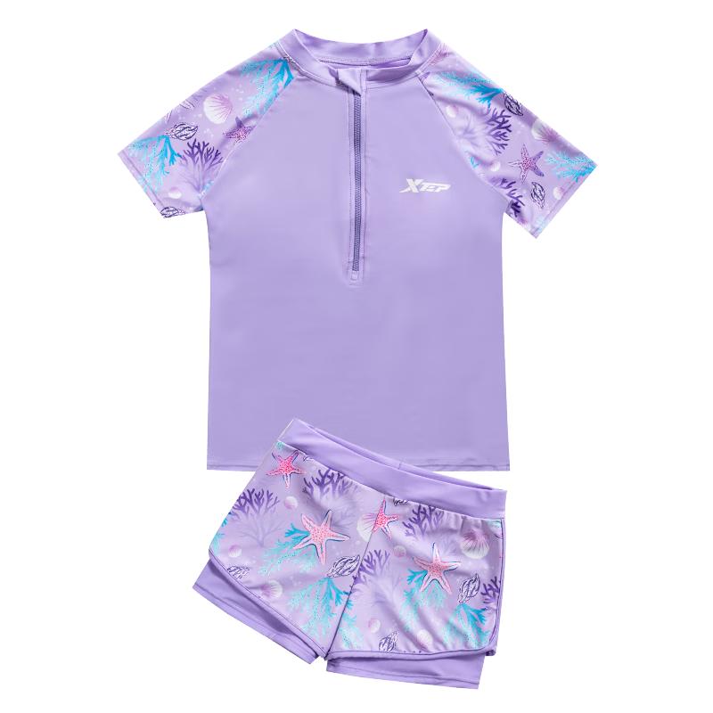 XTEP Girls  Two-Piece Quick-Dry Swimsuit 120