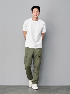 IKALOOK Daily Work Chino Cargo Pants Cpt116