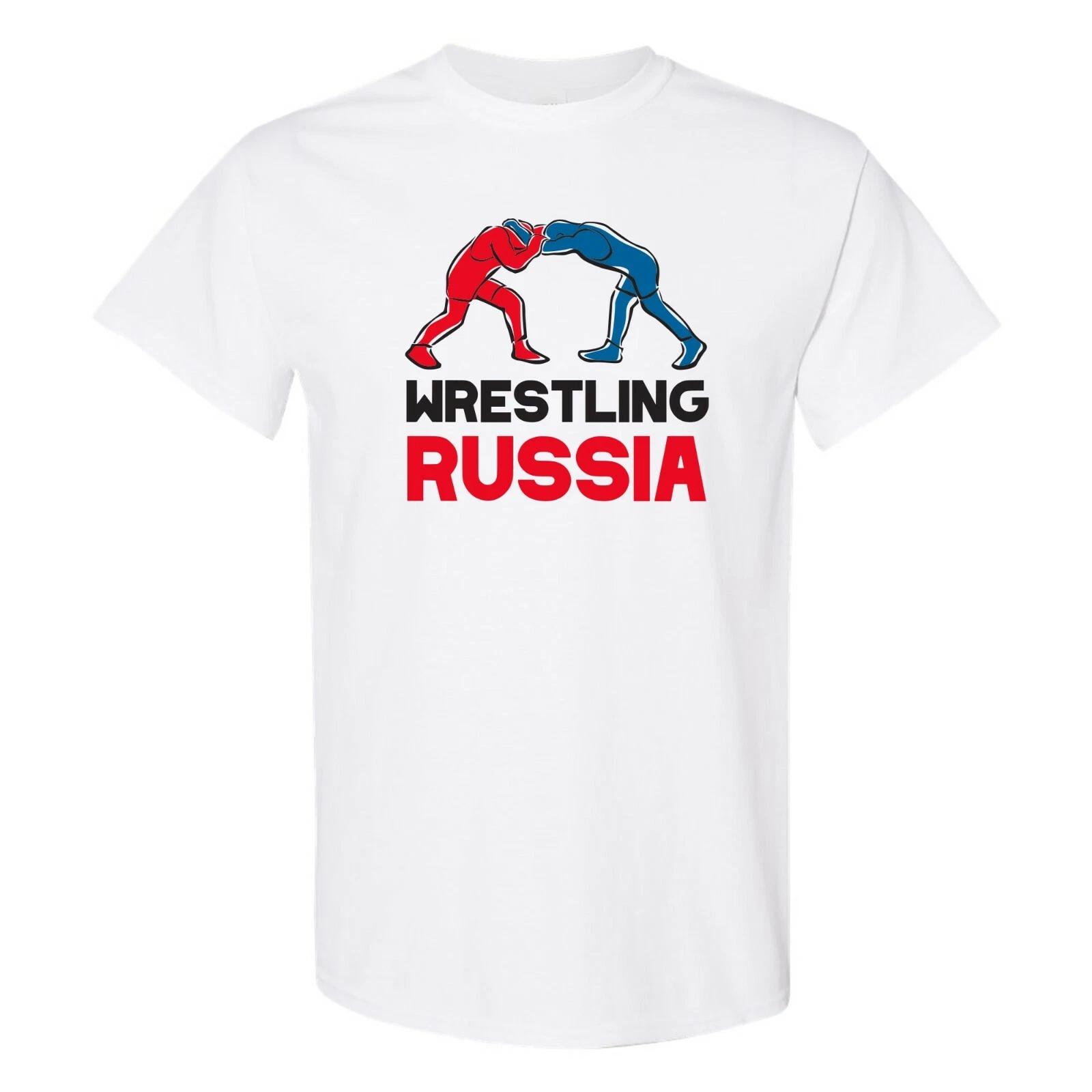 Russia Wrestling - Summer Games Sport Event Athletics T Shirt - White L