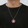 Colar com Pingente de Cavaleiro Templário Para Homens Aço Inoxidável Banhado a Ouro Colar de Cavaleiro "Revesti-vos de toda a armadura de Deus" Colar