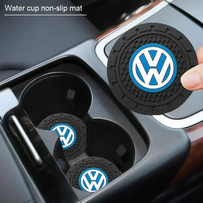 Voor VW Nieuwe 1/2 stuks Auto Waterbeker Waterdichte Antislip Siliconen Onderzetters Voor Volkswagen VW Golf Caddy Scirocco Kever Touran Rline